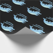 Flippin Fantastische Funny Dolphin Pun Dark BG Geschenkpapier (Ecke)