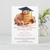 Flippin Fun Graduation Breakfast Bash Invitation Einladung (Stehend Vorderseite)