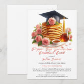Flippin Fun Graduation Breakfast Bash Invitation Einladung (Vorne/Hinten)