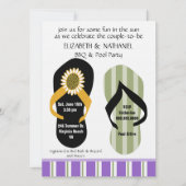 Flippin Out Paare Polterabend Pool Party Einladung (Vorderseite)