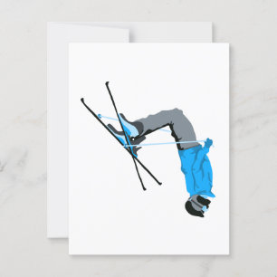 Flippin Out   Ski Backflip Skifahrer Postkarte