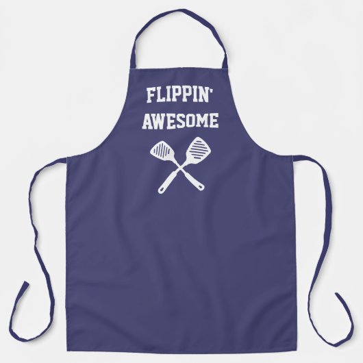 Flippin Phantastisch Spatula Funny Navy Blue Grill Schürze (Vorderseite)