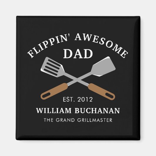 Flippin Phantastisch Vater GRILLEN Vater Personali Magnet (Vorne)