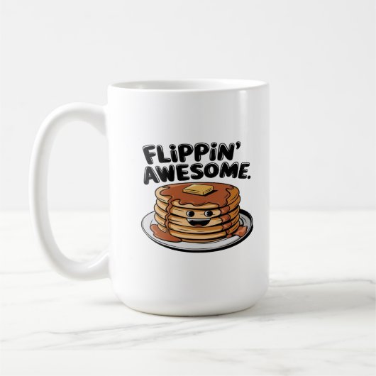 Flippins Phantastisches Pancake Stack Funny Breakf Kaffeetasse (Links)