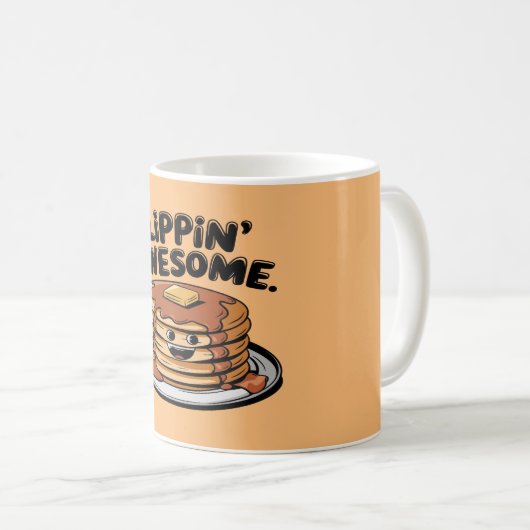 Flippins Phantastisches Pancake Stack Funny Breakf Kaffeetasse (VorderseiteRechts)