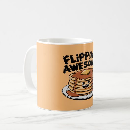 Flippins Phantastisches Pancake Stack Funny Breakf Kaffeetasse (Vorderseite Links)