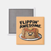 Flippins Phantastisches Pancake Stack Funny Breakf Magnet (Vorderseite/Rückseite)