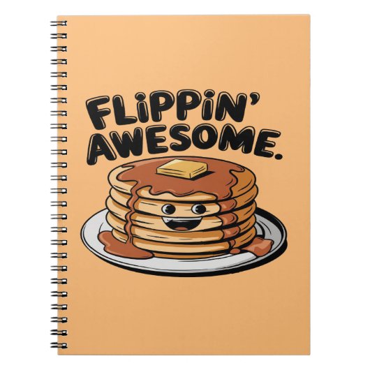 Flippins Phantastisches Pancake Stack Funny Breakf Notizblock (Vorderseite)