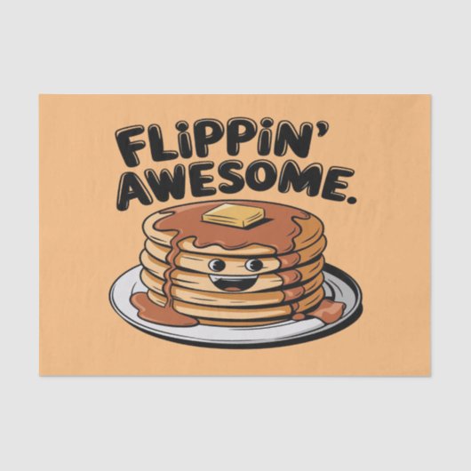 Flippins Phantastisches Pancake Stack Funny Breakf Seidenpapier (Vorderseite)