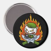 Flippy Flame Tattoo Magnet (Vorderseite/Rückseite)