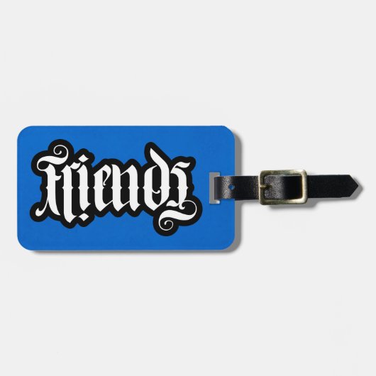 FlipScript Ambigram Gepäcktag Gepäckanhänger (Vorderseite horizontal)