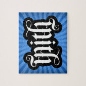 FlipScript Ambigram Jigsaw Puzzle (Vertikal)