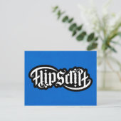 FlipScript-Ambigram-Notecard Postkarte (Stehend Vorderseite)