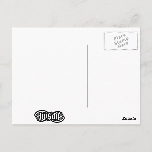 FlipScript-Ambigram-Notecard Postkarte (Rückseite)