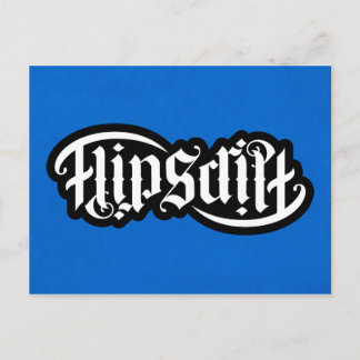 FlipScript-Ambigram-Notecard Postkarte