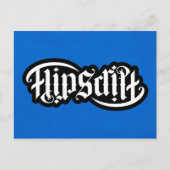 FlipScript-Ambigram-Notecard Postkarte (Vorderseite)