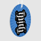 FlipScript-Ambigram-Ornament (Circle) Ornament (Vorderseite)