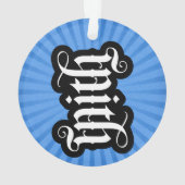 FlipScript-Ambigram-Ornament (Circle) Ornament (Rückseite)