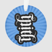 FlipScript-Ambigram-Ornament (Circle) Ornament (Vorderseite)