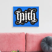 FlipScript Ambigram Wrapped Canvas Leinwanddruck (Insitu (Wohnzimmer))