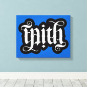 FlipScript Ambigram Wrapped Canvas Leinwanddruck (Insitu (Holzboden))