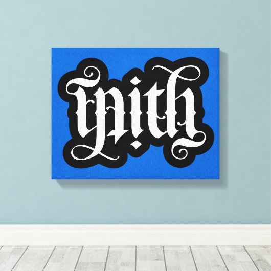 FlipScript Ambigram Wrapped Canvas Leinwanddruck (Insitu (Holzboden))
