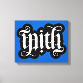 FlipScript Ambigram Wrapped Canvas Leinwanddruck (Vorderseite)