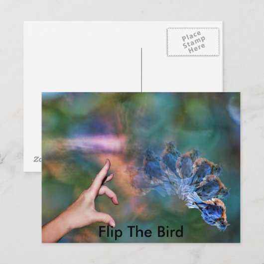 FlipTheBird Postkarte (Vorne/Hinten)