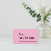 Flirt and Connect Cards Visitenkarte (Stehend Vorderseite)