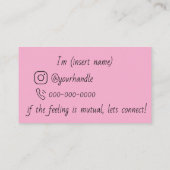 Flirt and Connect Cards Visitenkarte (Rückseite)