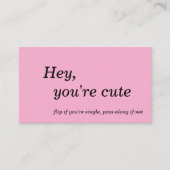 Flirt and Connect Cards Visitenkarte (Vorderseite)