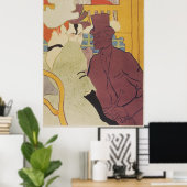 Flirt Art Nouveau Poster von Toulouse-Lautrec (Heimbüro)
