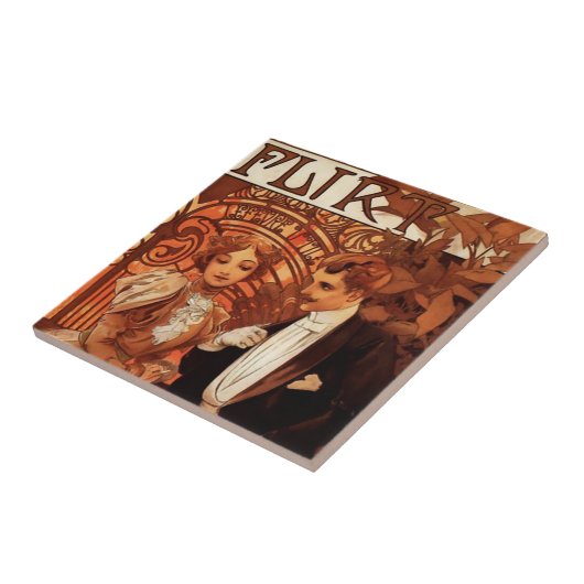 Flirt-Fliese Alphonse Mucha Fliese (Seite)