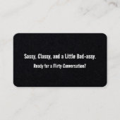 Flirt Game Premium Business Card Visitenkarte (Vorderseite)