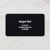 Flirt Game Premium Business Card Visitenkarte (Rückseite)