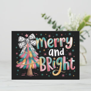Flirt Glitter-Weihnachtsbaum Fröhlich und Hell Feiertagskarte