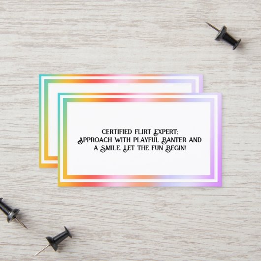 Flirt Hologramm Telefonnummerkarte (Vorderseite/Rückseite Beispiel)