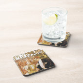 Flirt-Kunst Nouveau Untersetzer-Set Alphonse Mucha Getränkeuntersetzer (Rechte Seite)