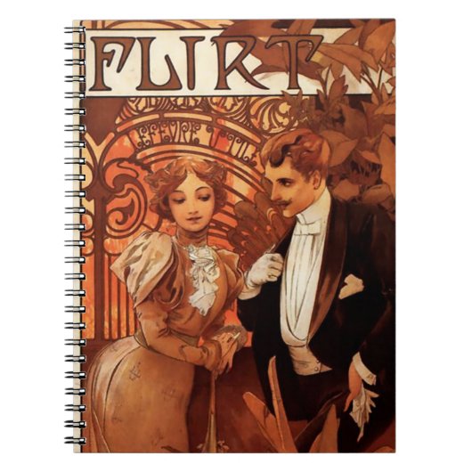 Flirt-Notizbuch Alphonse Mucha Notizblock (Vorderseite)
