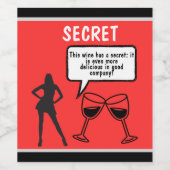 Flirt Over Wine with Custom Labels! Weinetikett (Einzelnes Label)