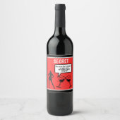 Flirt Over Wine with Custom Labels! Weinetikett (Vorderseite)