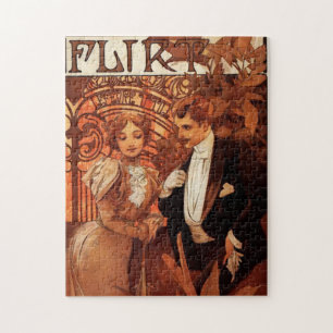 Flirt-Puzzlespiel Alphonse Mucha Puzzle