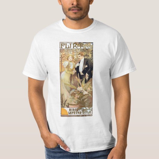 Flirt Vintager Mucha T - Shirt (Vorderseite)