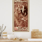 Flirt von Alphons Mucha Poster (Küche)