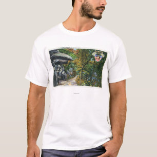 Flirt-Weg-Ansicht des küssenden Felsens T-Shirt