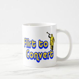 Flirt zum umzuwandeln kaffeetasse