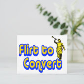 Flirt zum umzuwandeln postkarte (Stehend Vorderseite)