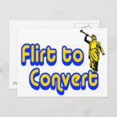 Flirt zum umzuwandeln postkarte (Vorne/Hinten)