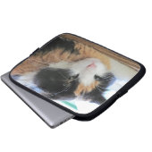 Flirtatious Kaliko-Miezekatze Laptopschutzhülle (Vorne Knopf)
