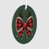 Flirtatiouscher Weihnachtsbogen Glitter Mädchenhaf Ornament (Vorderseite)